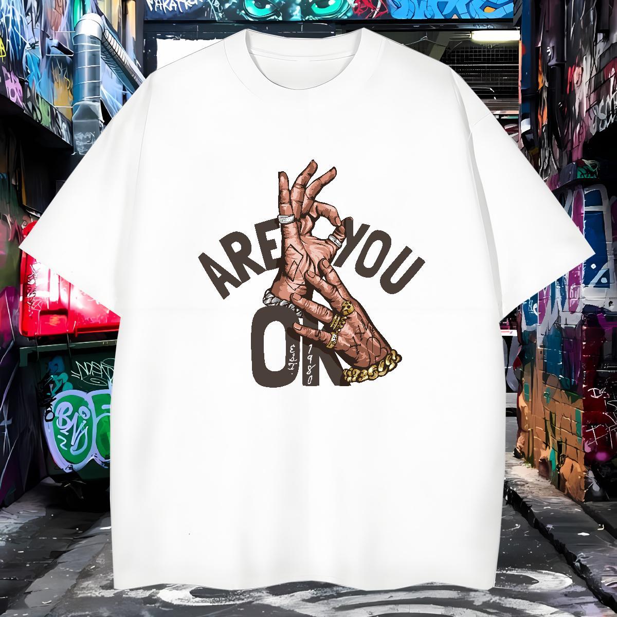 Designer hand- Men T Shirts Daily Wear Tshirts 100% Cotton 230g Brand Breathable Short Sleeve Skull Clothings