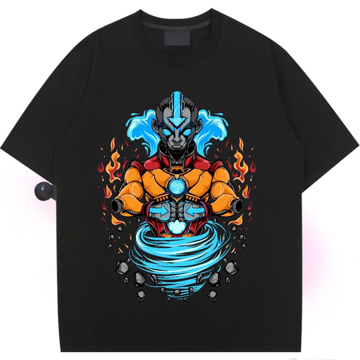 Factory Direct Women T Shirts Breathable Crew Neck 100% Cotton 230g Tshirt for Man Woman Cartoon Floral Printing ET Street High quality Polos