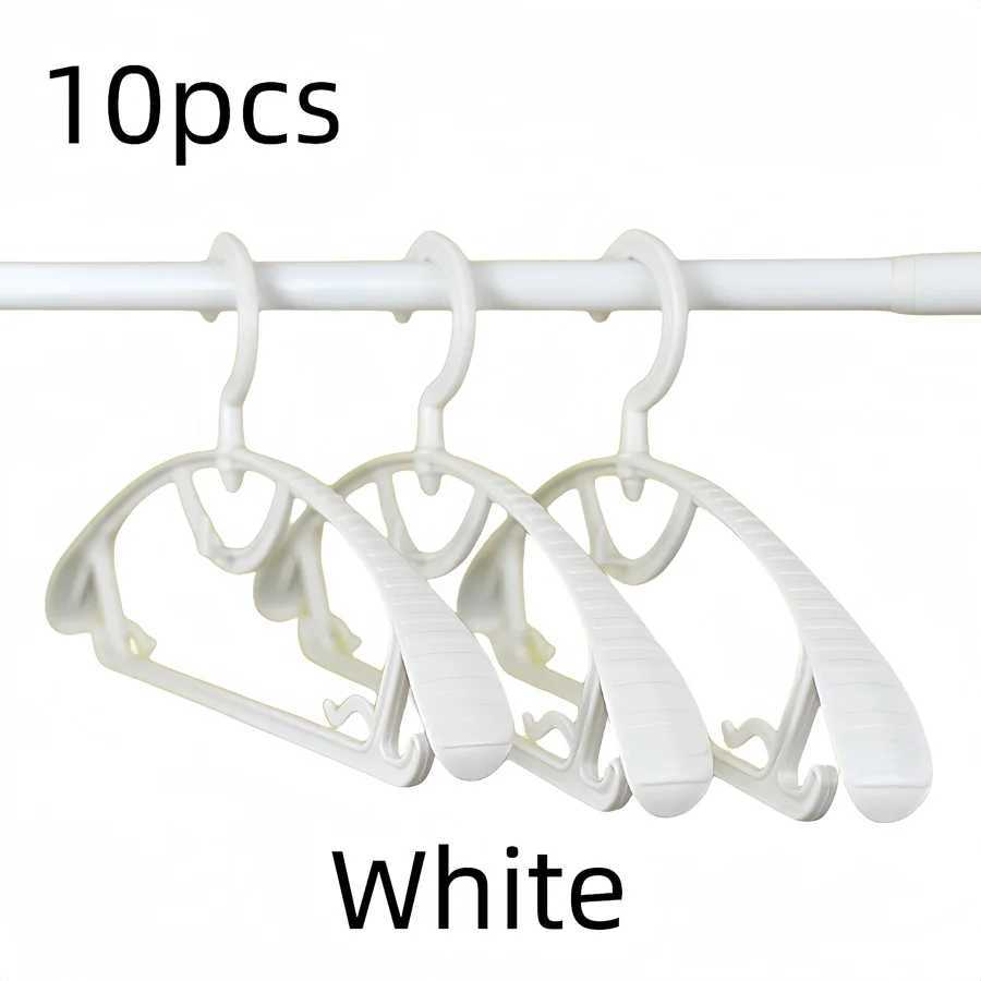 10-Pack Wide Shoulder Thickened Plastic Clothes Hangers with 360 Rotatable Hook Non-Slip Hangers for Closet Organization and GXJ240216