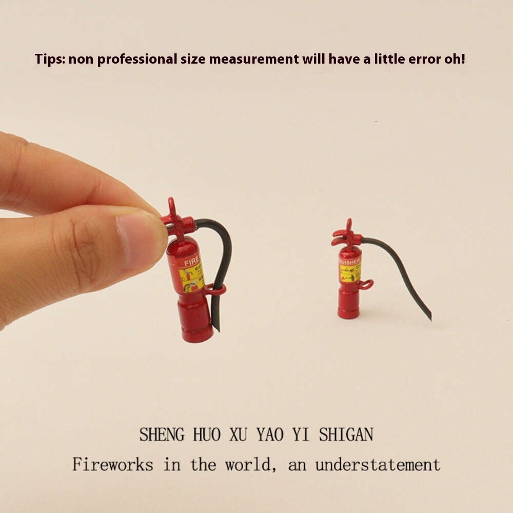 Creative Mini Simulation Extinguisher Model Baby House Fire Tool Accessories Cute Male and Female Desktop Ornament OB11