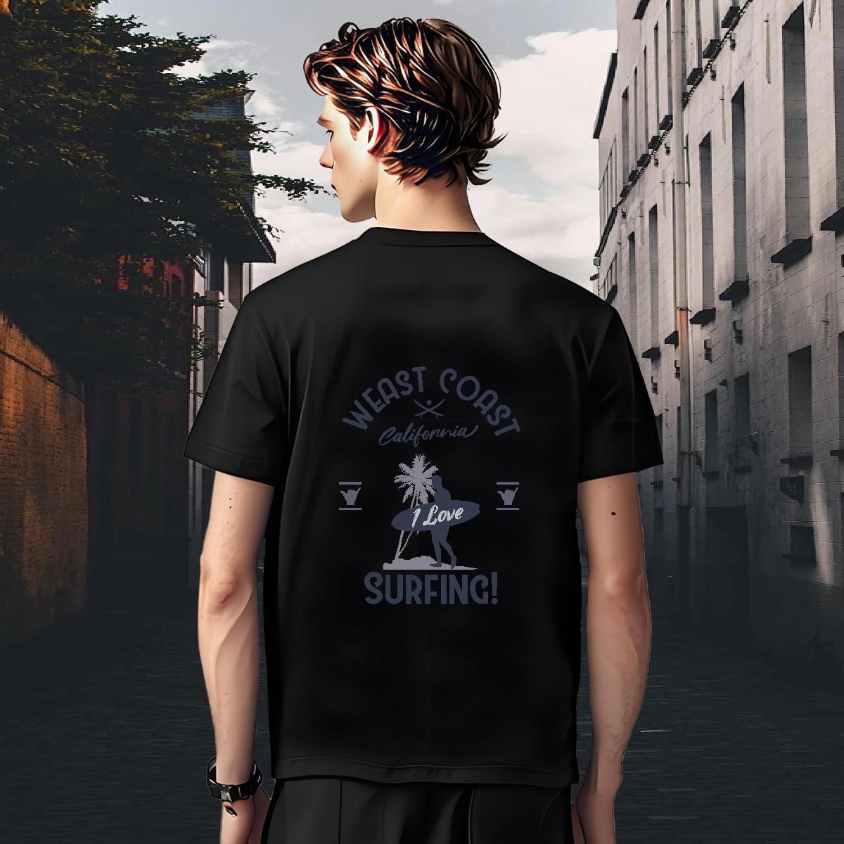 Wholesale Mens Tshirts Street Wear 230g Pure Cotton Oversized O-Neck Short Sleeve beach T-Shirts for Men 2024 DIY Top Tees