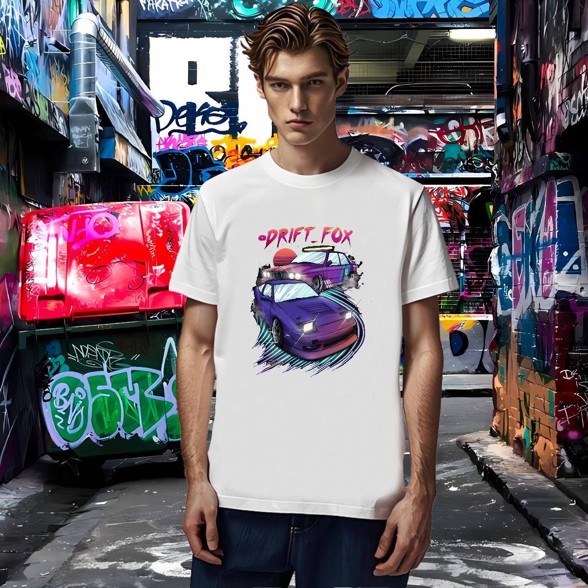 Classic car T shirt Sports Casual Men Tees 230g Pure Cotton Stylist Breathable Short Sleeve Asian Size Tops Shirt