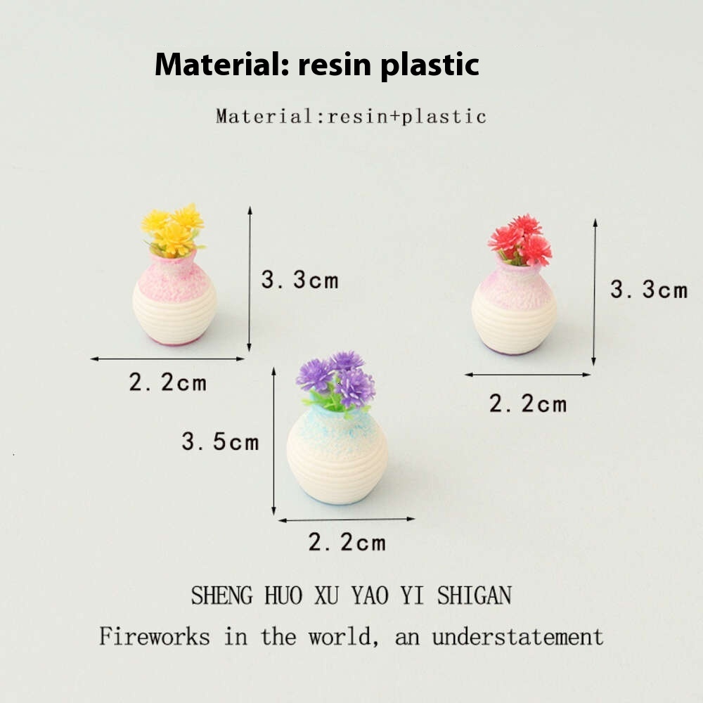 Dollhouse Miniature Vase Decoration Small Ornaments Creative Resin Crafts Micro Landscape Scene Shooting Model