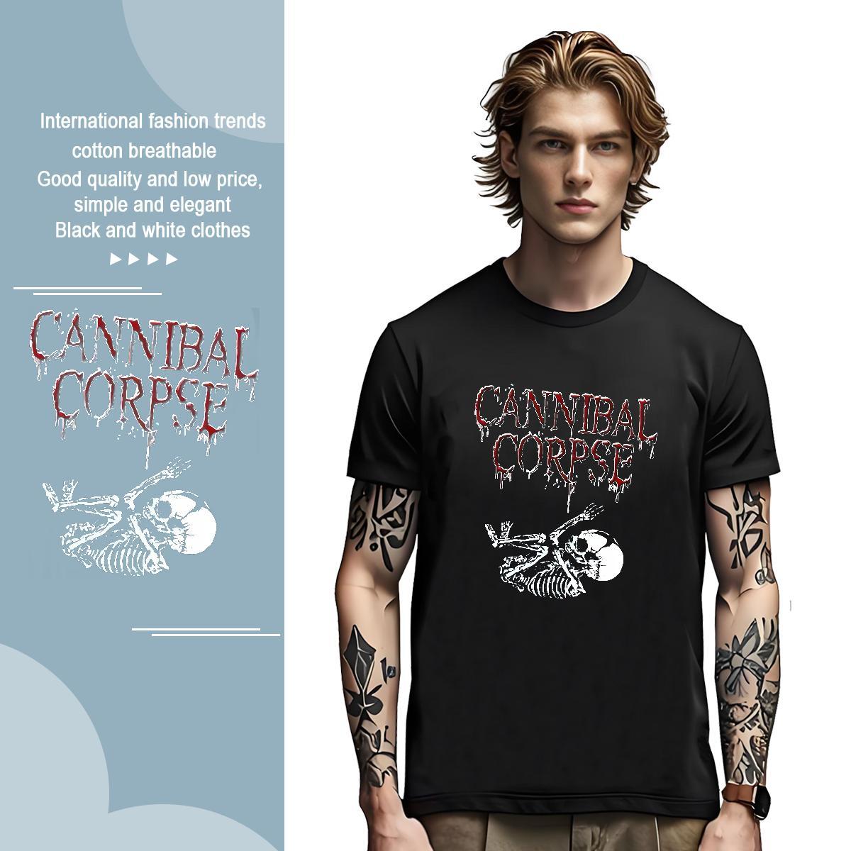 TOP Quality skull Man T Shirts Hip Hop Tshirts 230g Pure Cotton New Breathable Crew Neck Asian Size Wear