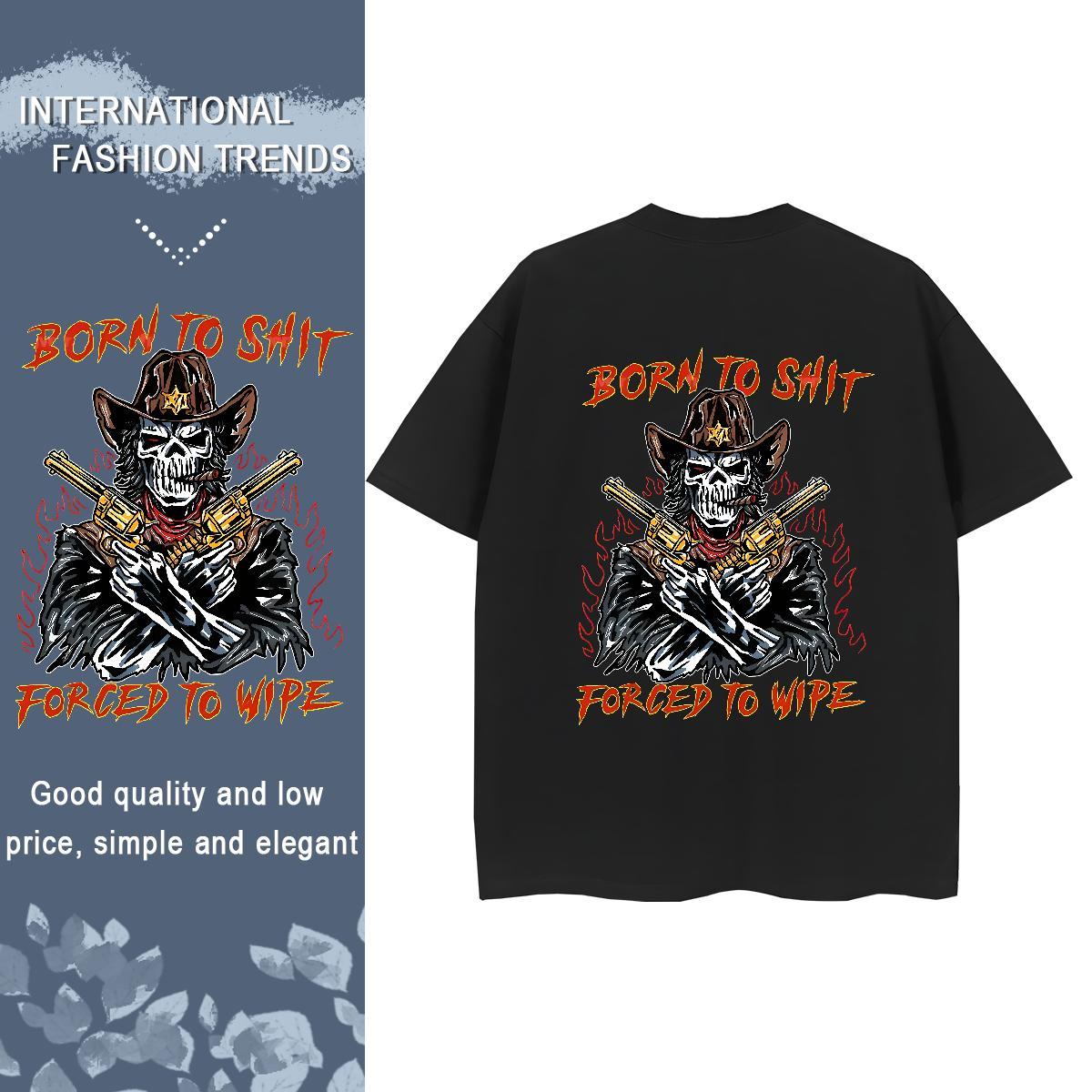 2024 Designer T-Shirts 230g 100% Cotton Breathable Daily Outfit skull Tshirt for Man Woman Nice Cartoon Anime Tees Shirts