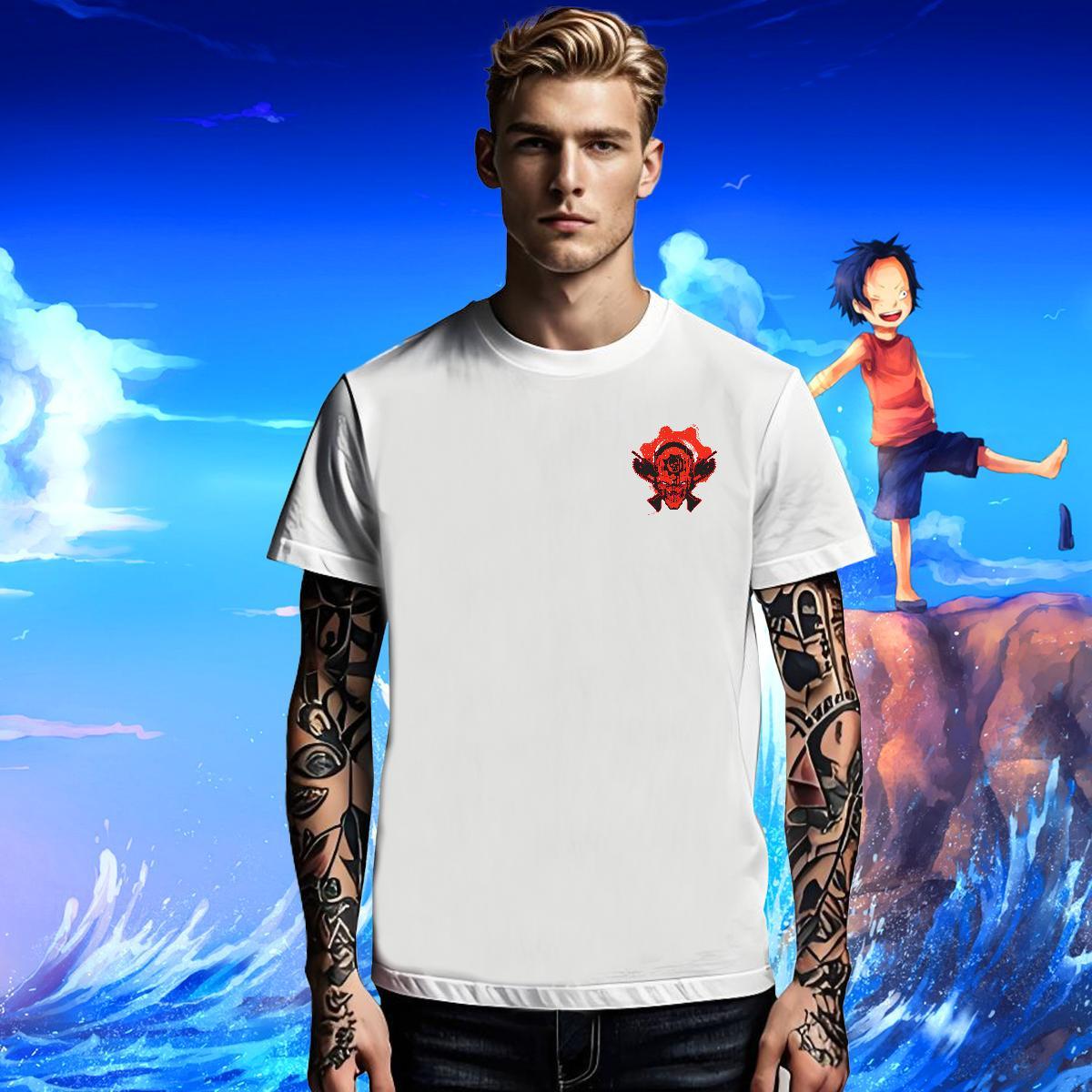 Customized Mens Tshirts 230g Cotton Spring Summer skull Breathable Short Sleeve T-Shirts for Men Free Shipping Cartoon Print Tops Shirt