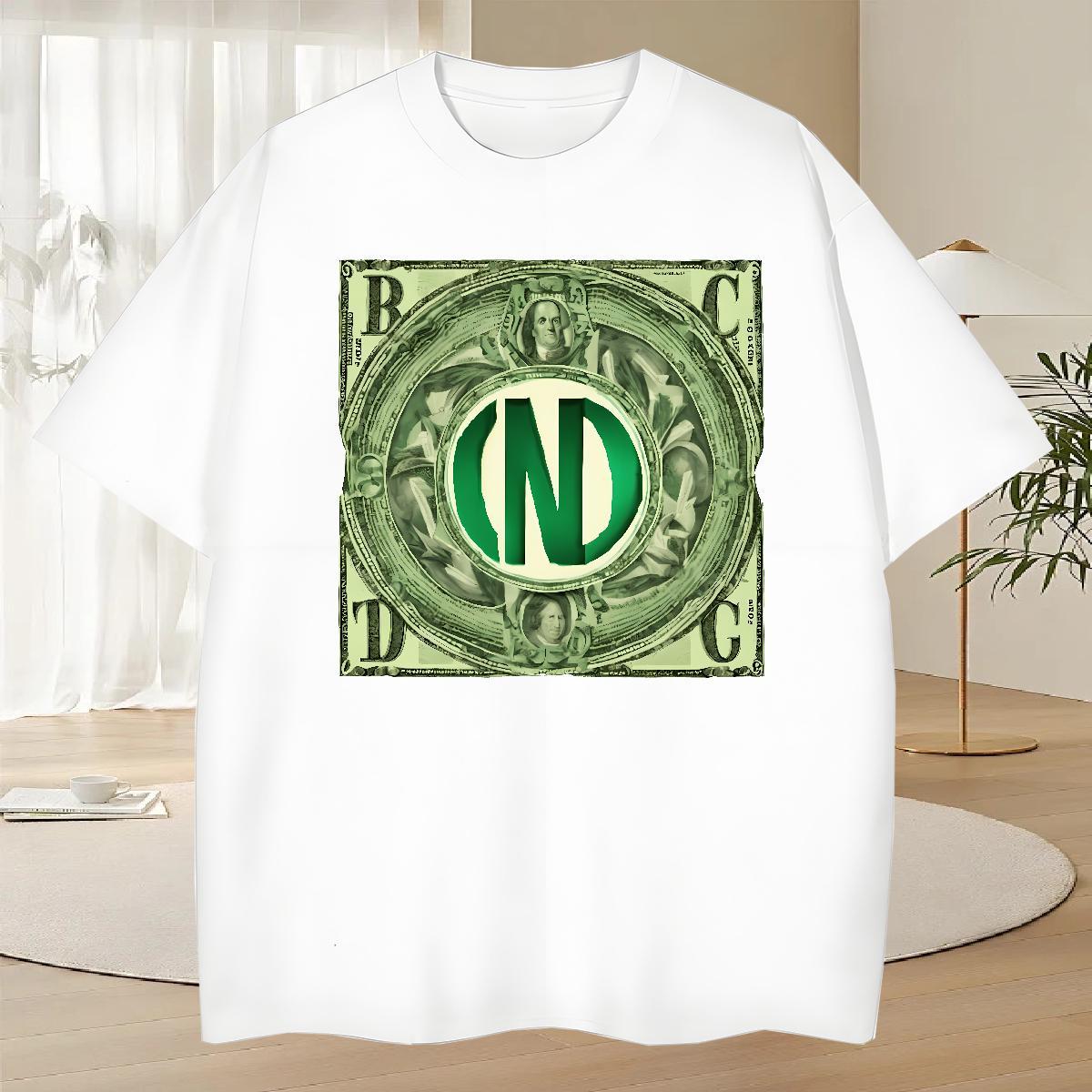 Designer Men Tees Street wear Hip Hop 100% Cotton 230g DIY Anime Short Sleeve Soft dollar T shirt New Designer Tops Shirt