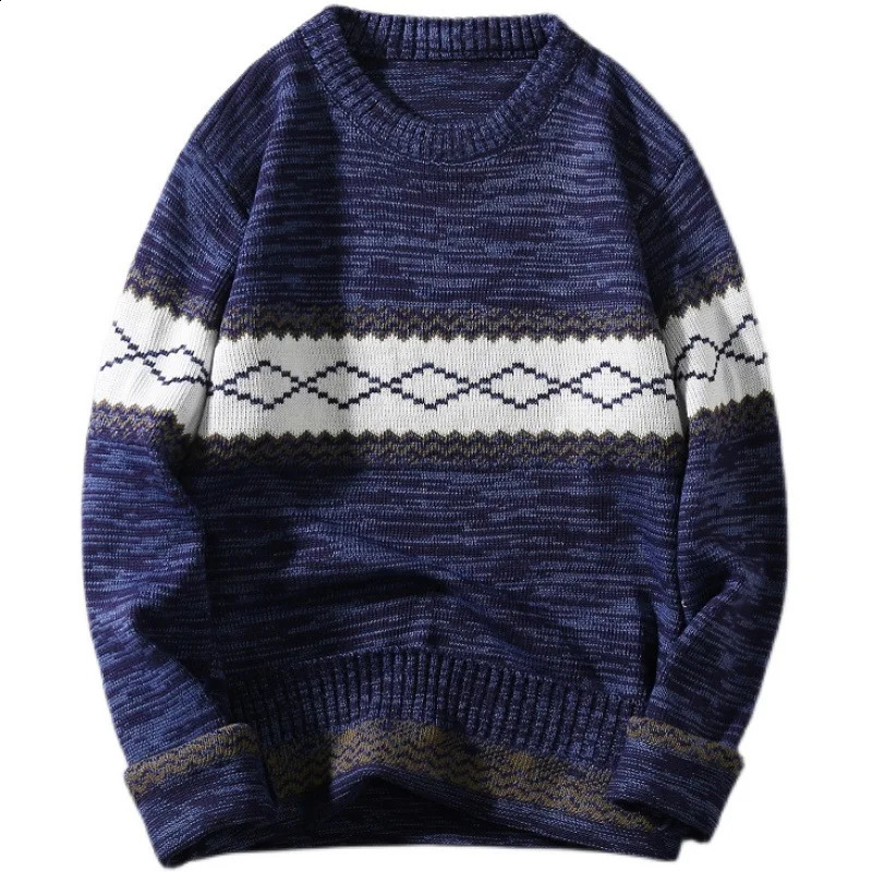 Autumn Mens Christmas Cashmere Sweater O Neck Men Tops Quality Male Pullover Sweaters Thick Warm Pull Homme 240821