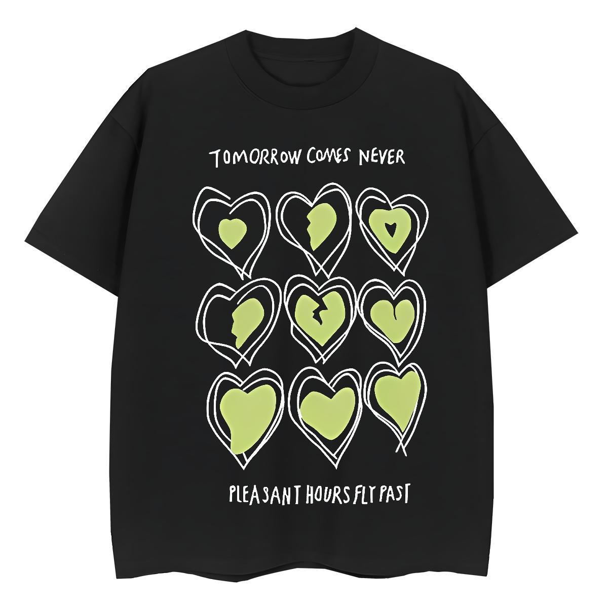Popular Womens Tshirts 230g Cotton painting Street Casual T Shirts Women O Neck Short Sleeves Customized Print Tees Shirts