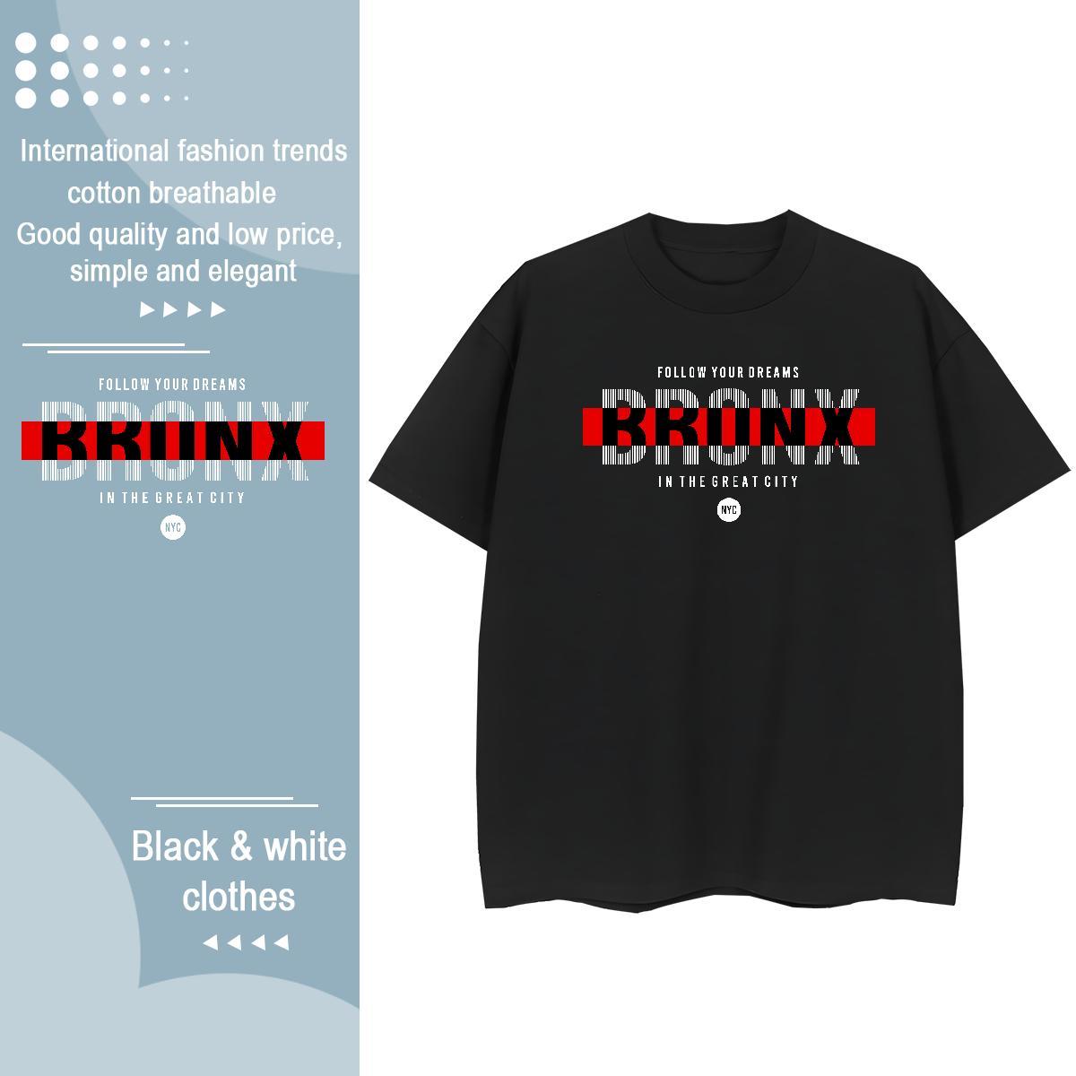 5A Couples T Shirts 230g 100% Cotton letter Daily Wear Womens T Shirts Breathable DIY Anime Top Tees