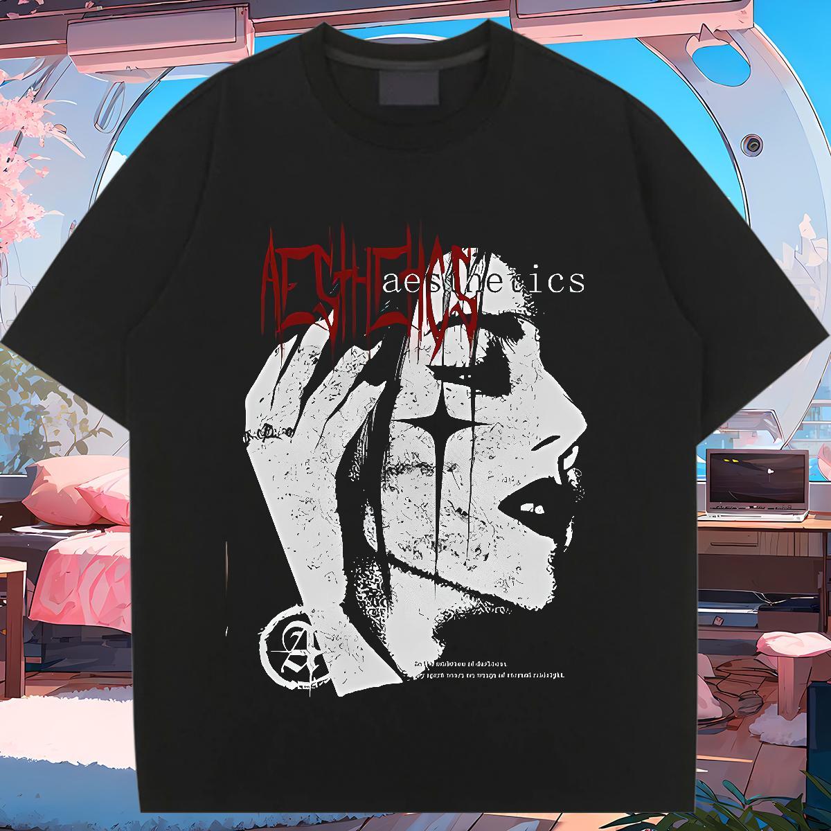 TOP Quality Womens T Shirts 230g Cotton Crew Neck Breathable Casual Daily Wear hand Women Tees High quality Anime Tops Shirt