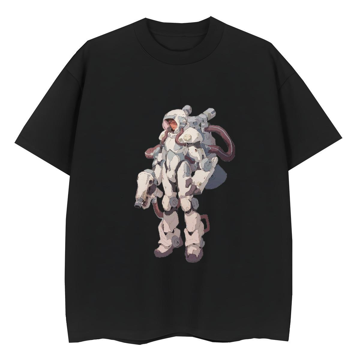 Fashion Casual T Shirts Women Breathable Soft 100% Cotton 230g Women Tshirts Graphic spaceman Hip Hop Street Designer Nice Clothings