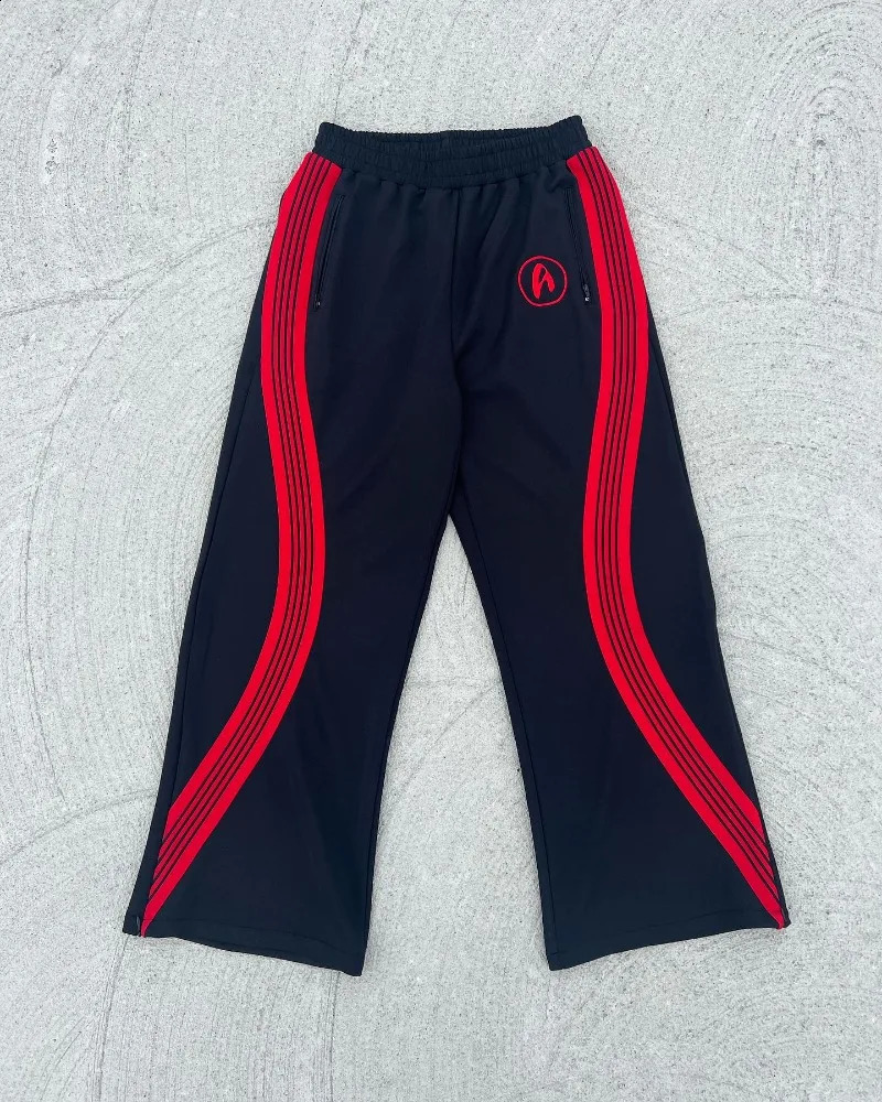 High street hip-hop side stripe stitching n straight pants for women y2k clothing 2000s casual niche simple sweatpants 240821