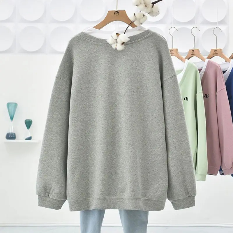 Fashion Autumn Winter Two Pieces Letter Sweatshirts Classic Long Sleeve Casual ONeck Loose Full Match Women 240821