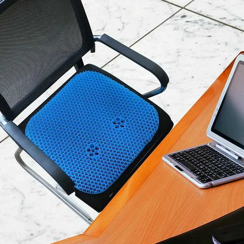 Decompress Gel Seat Cushion Breathable Honeycomb Design For Pressure Relief Back Tailbone Pain Home Office Chair Cars DecorationXJ240821