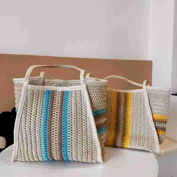 Totes Wholesale Straw Bag For Women 2024 Beach Seaside Holiday Single Room Large Capacity Woven Commuter Tote
