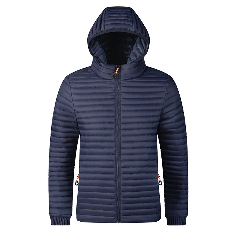 Mens winter warm Parkas jacket mens hooded casual detachable hat set 240822