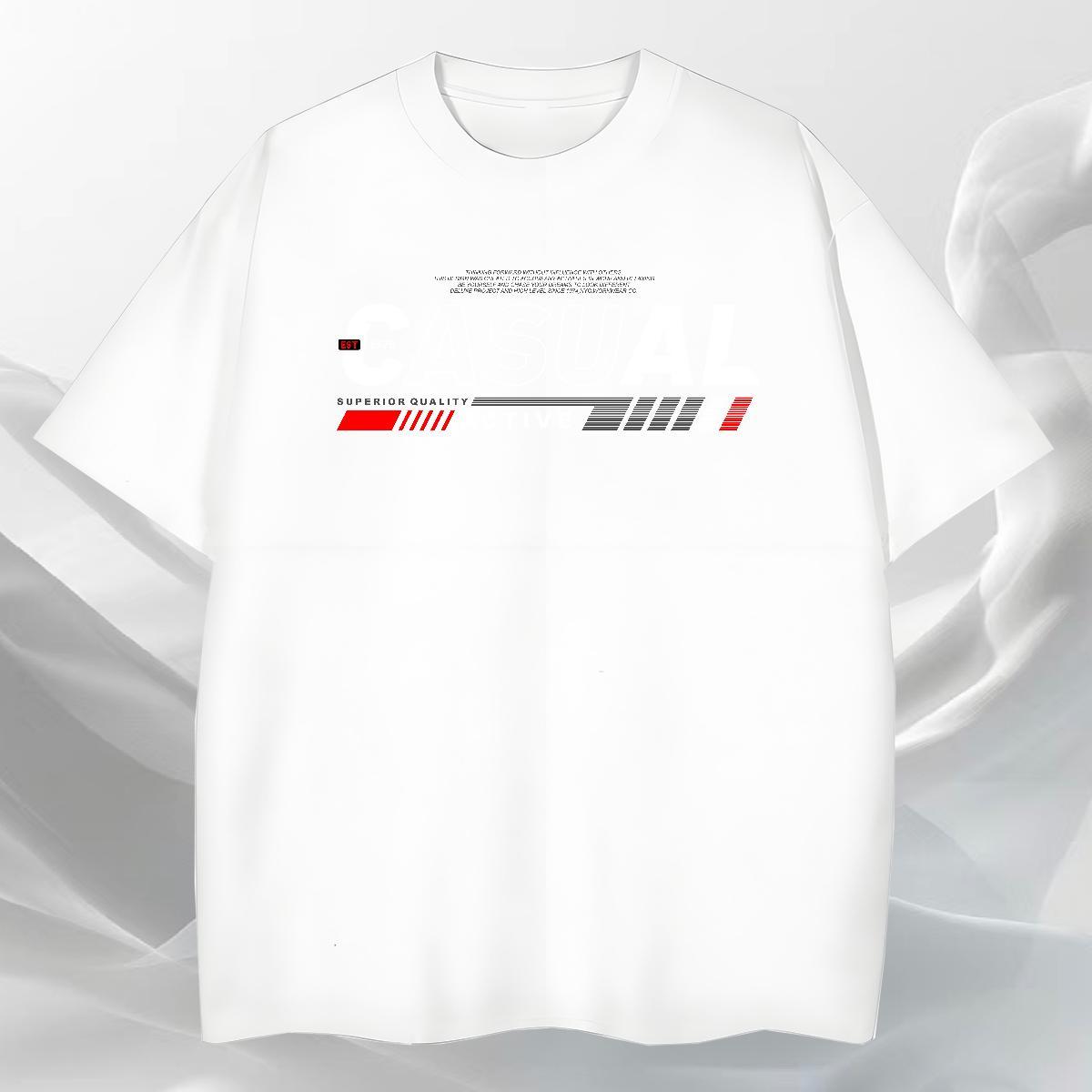 Free Shipping Men Clothes T-Shirt Beach 100% Cotton 230g Custom Print Oversized Breathable Short Sleeve letter Mens T Shirts 2024 Summer Tees