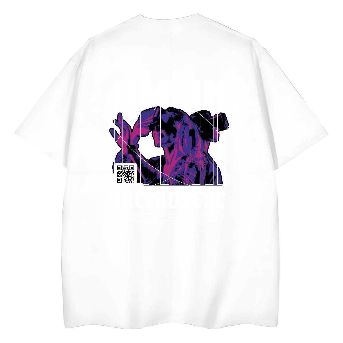 New T shirt 230g Cotton Round Neck Short Sleeve Sports Casual portrait Women Tees Loose DIY Anime Tshirts