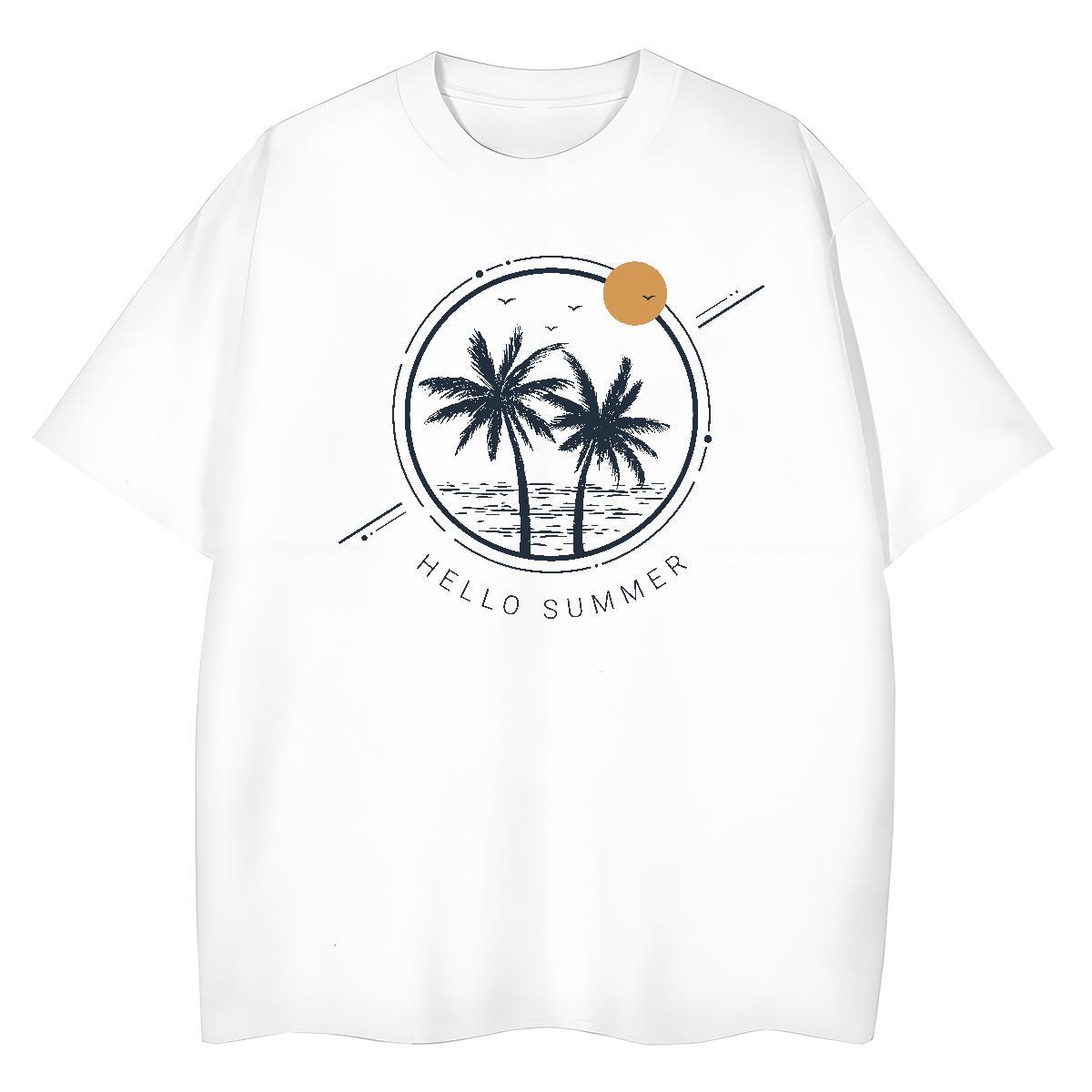 Comfortable Couples T Shirts Outdoor 100% Cotton 230g Graphic O Neck Short Sleeves tree T Shirts Men Fashion Designer Tops Shirt