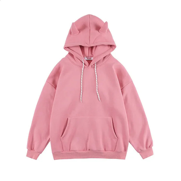 Demon Angel Wings Hoodies Sweater Fleece High Quality Womens Autumn Winter Fashion Loose Y2k Couples Top Goth Sweatshirts 240821