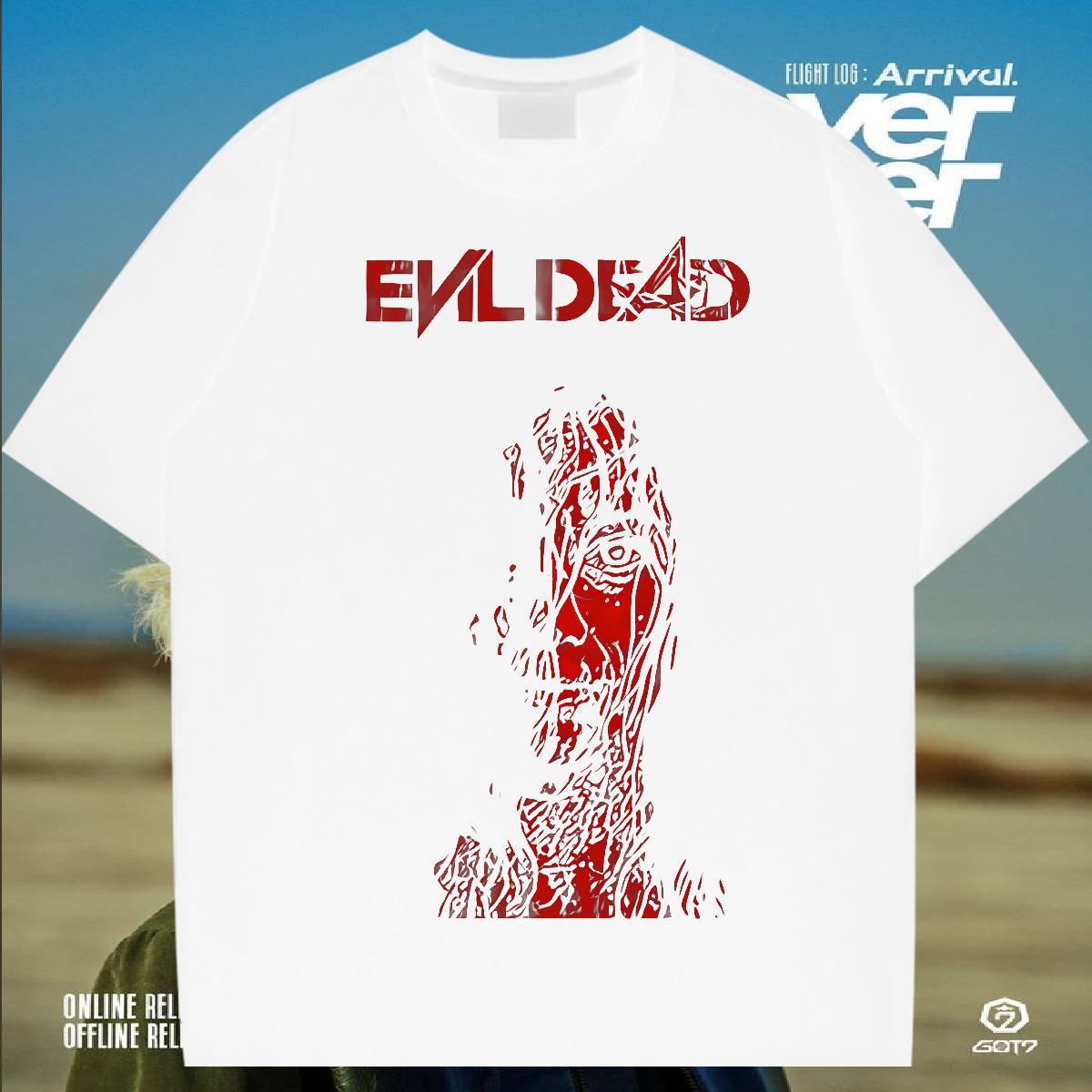 2024 Hip Hop Couples T Shirts scary Pure Cotton 230g Cotton Man T Shirts Loose Custom Printing Tees