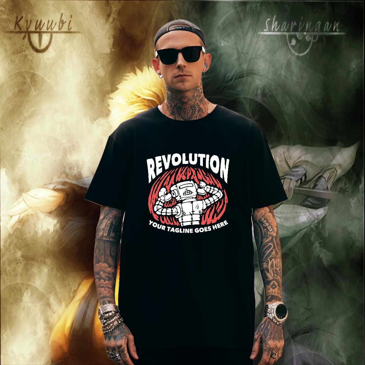 Cool Design monogram T shirt Hip Hop Street Men Tops Tees 230g 100% Cotton DIY Customized Breathable Crew Neck Black White Tee Shirt