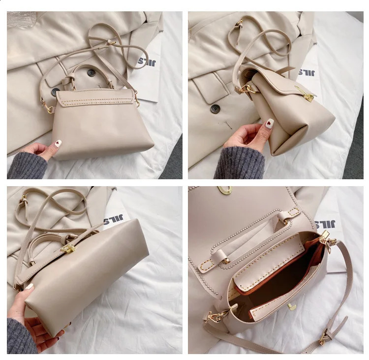 Womens Shoulder Bag Easy Bag Making Kit Handmade DIY PU Leather Bag Knitted Set Handmade Sewing Bag Material Accessories 240821