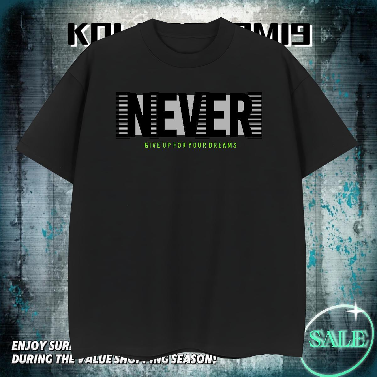 Popular Tshirt for Man Woman Outdoor 100% Cotton 230g Custom Printing Breathable Short Sleeve never T shirt 2024 DIY Clothes