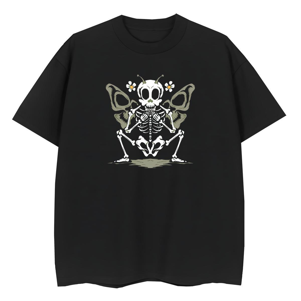 TOP Quality T-Shirts 100% Cotton 230g Breathable Soft High Street Hip Hop skull Unisex Tshirts Designer Nice DIY Printed Top Tees