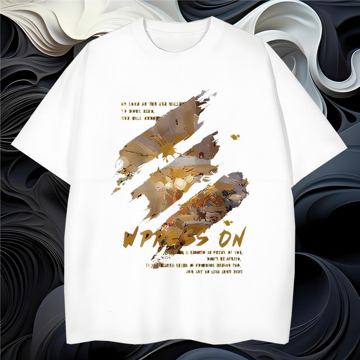 Customized Street Men Tees painting Pure Cotton 230g 100% Cotton Men T Shirts TOP Quality Floral Print Wear