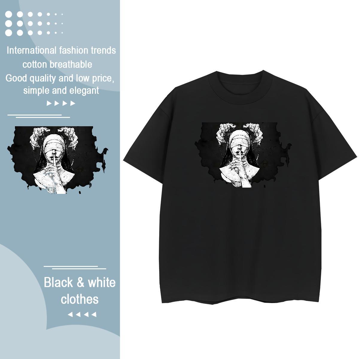 High quality Couples T Shirts 230g Pure Cotton shut up Daily Wear T-Shirts for Women Short sleeve Soft DIY Anime Clothings