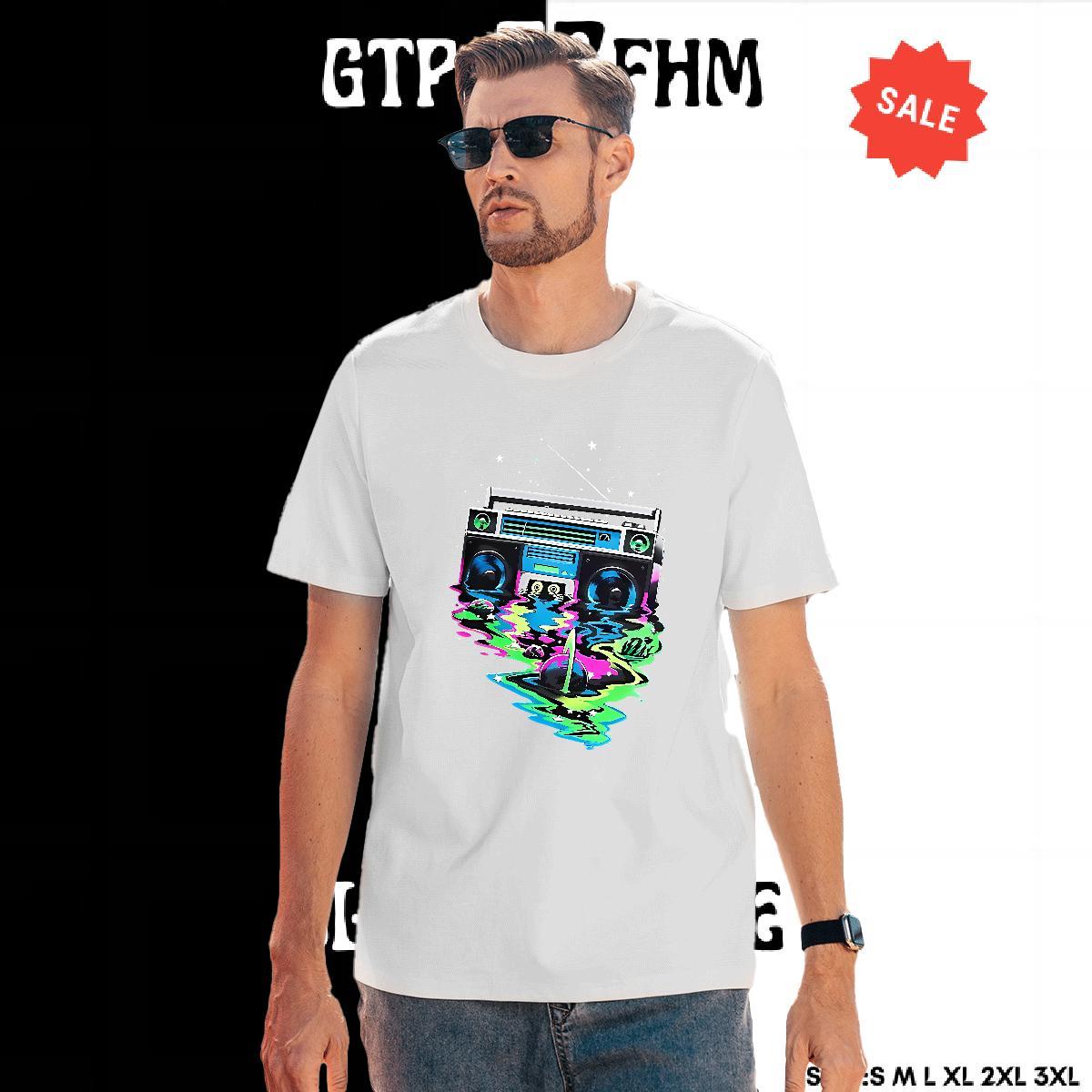 Popular Mens Tshirts Street wear Hip Hop 230g Cotton Custom Print Oversized Short Sleeve Soft radio T shirt Fashion Design Clothings