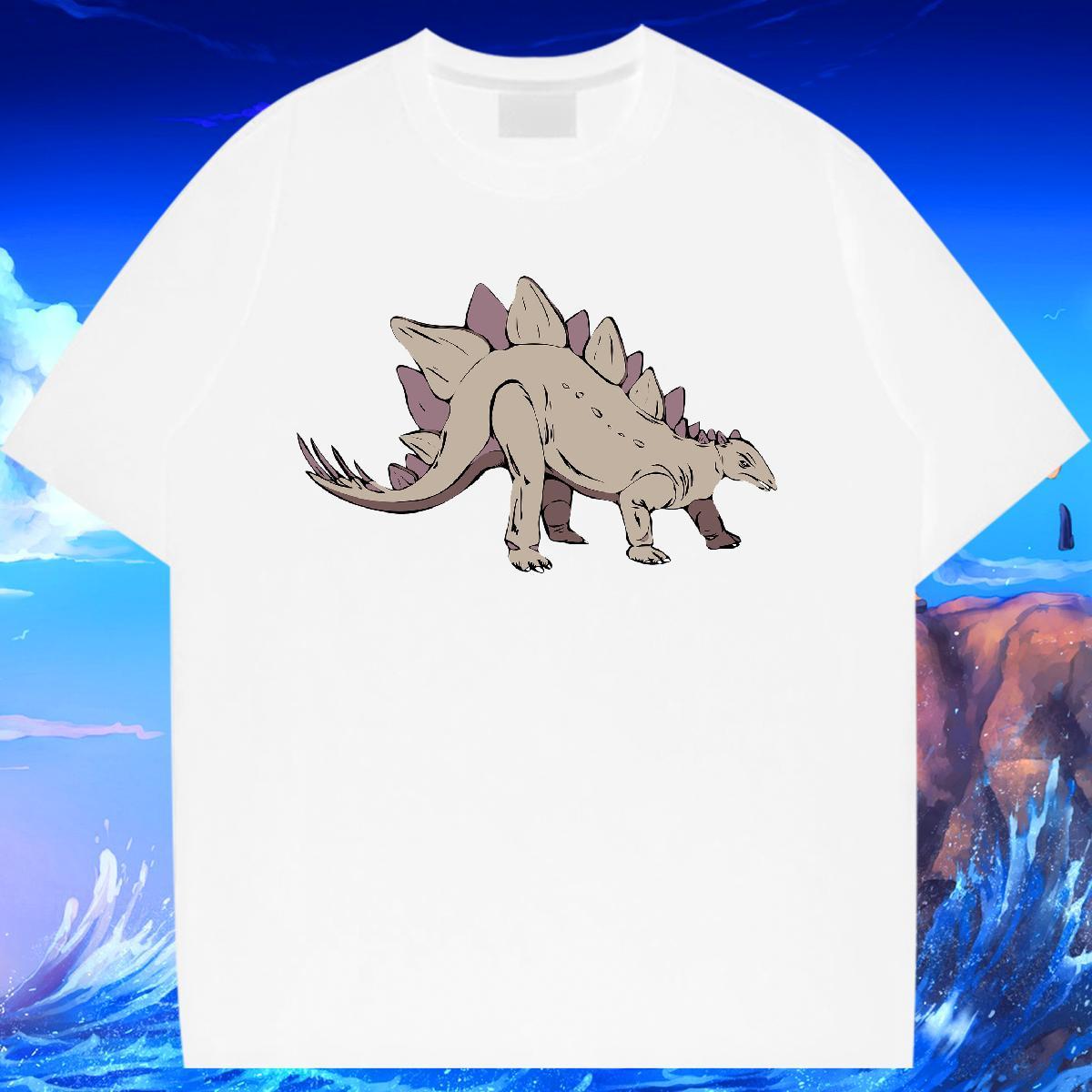 Factory Direct Women T Shirts Breathable Crew Neck 230g Cotton Women Tees Custom Printed dinosaur Hip Hop Designer Top Shirts