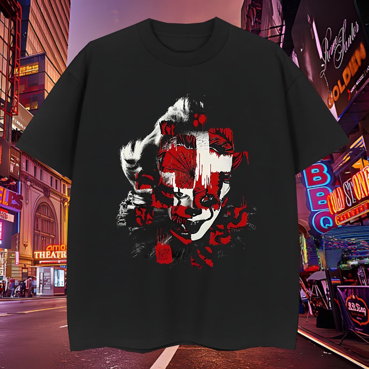 Fashion Men Clothes T-Shirt 230g Pure Cotton Street Wear scary Breathable T-Shirts Designer Graphic Tees Shirts