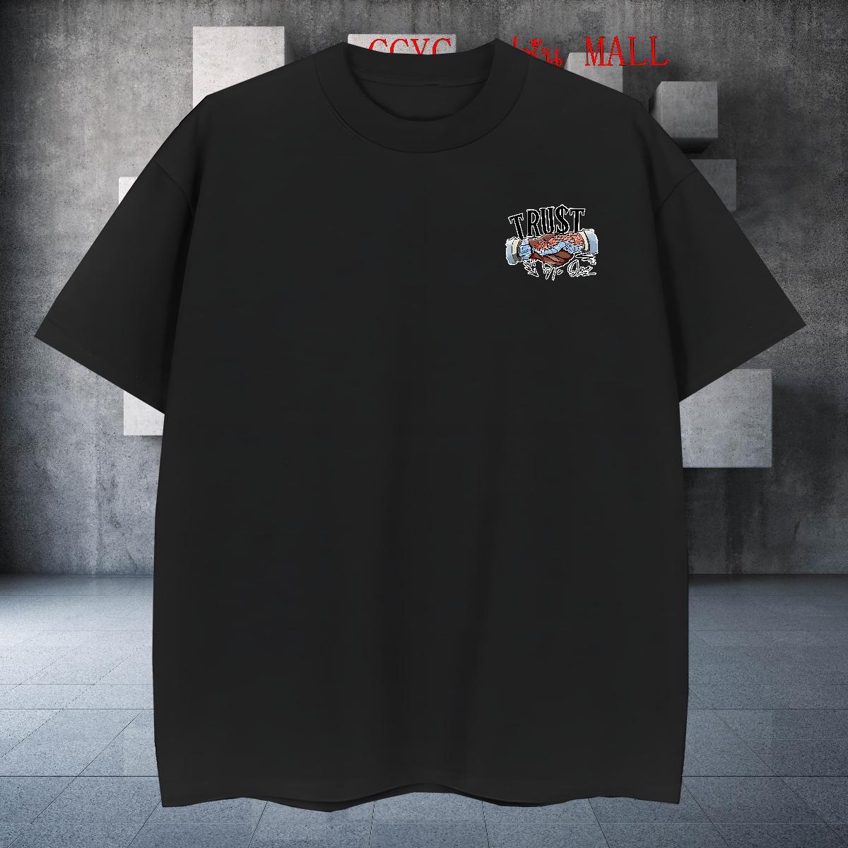 Popular Men Tees High Street Hip Hop 230g 100% Cotton Custom Anime O-Neck Short Sleeve snake Men T Shirts 2024 New Tshirts