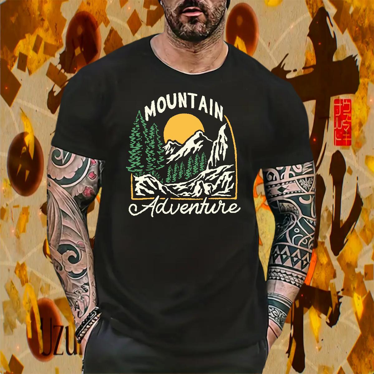 Brand Mens Tshirts Hip Hop Street 230g Pure Cotton Custom Print Oversized Breathable Soft mountains T-Shirts Designer Tees Shirts