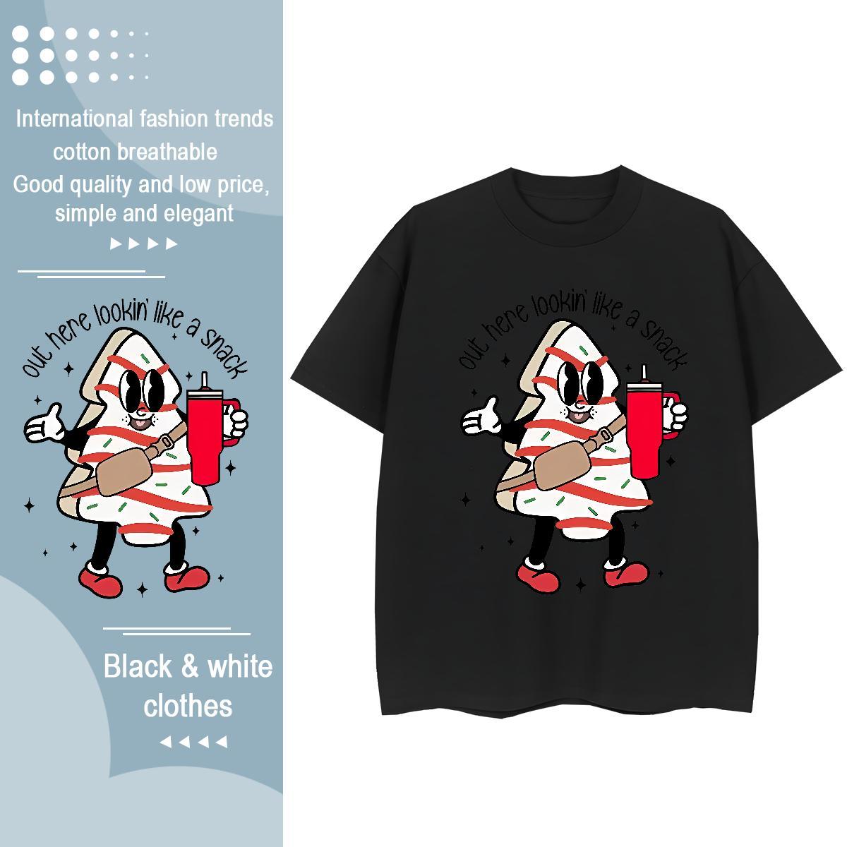 New T-Shirts Comfortable 230g Cotton Tshirt for Man Woman DIY Anime Printed cartoon Sport Nice Top Shirts