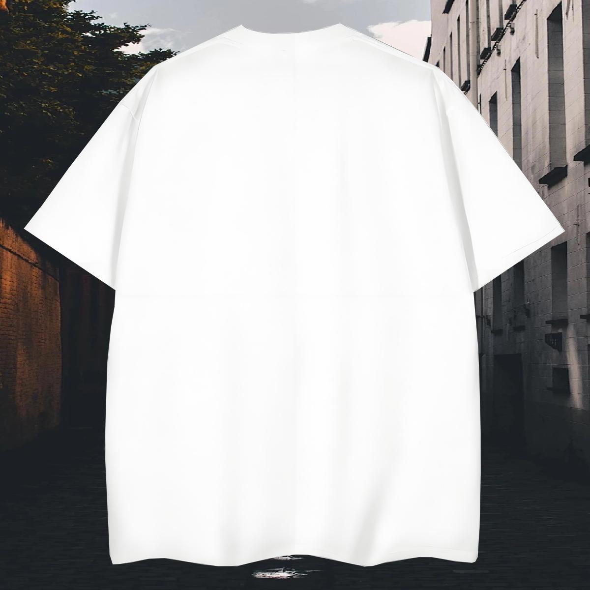 Loose Fit Tshirt for Man Woman Outdoor 230g Pure Cotton Black Oversized Breathable Soft skull T shirt DIY Polos