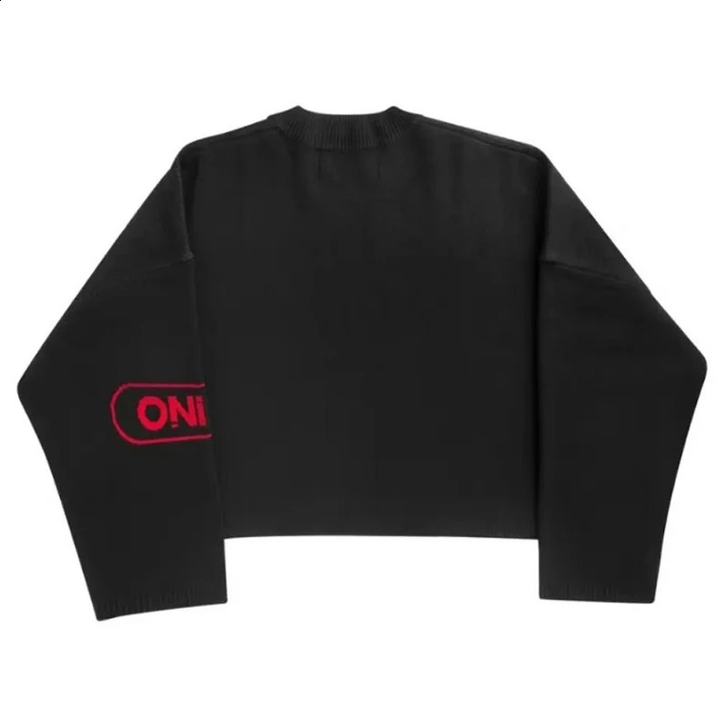Y2K winter warm abstract portrait sweater Harajuku Pullover mens long sleeved knitted streetwear punk womens retro top 240821