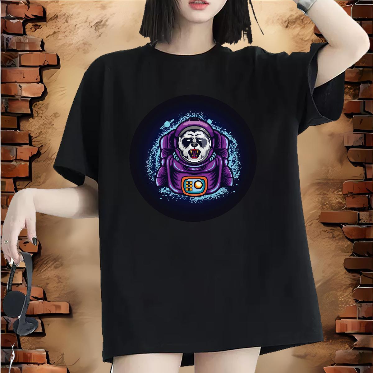 Unisex Couples T Shirts 230g Cotton animal Casual T Shirt For Woman Breathable Short Sleeve Custom Printed Clothes