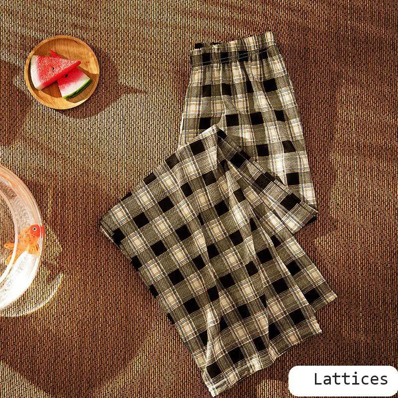 Y2k Womens Pants High Waisted Pants Lattice Pants For Womens Summer Slimming Straight Leg Korean Reviews Many Clothes 240821