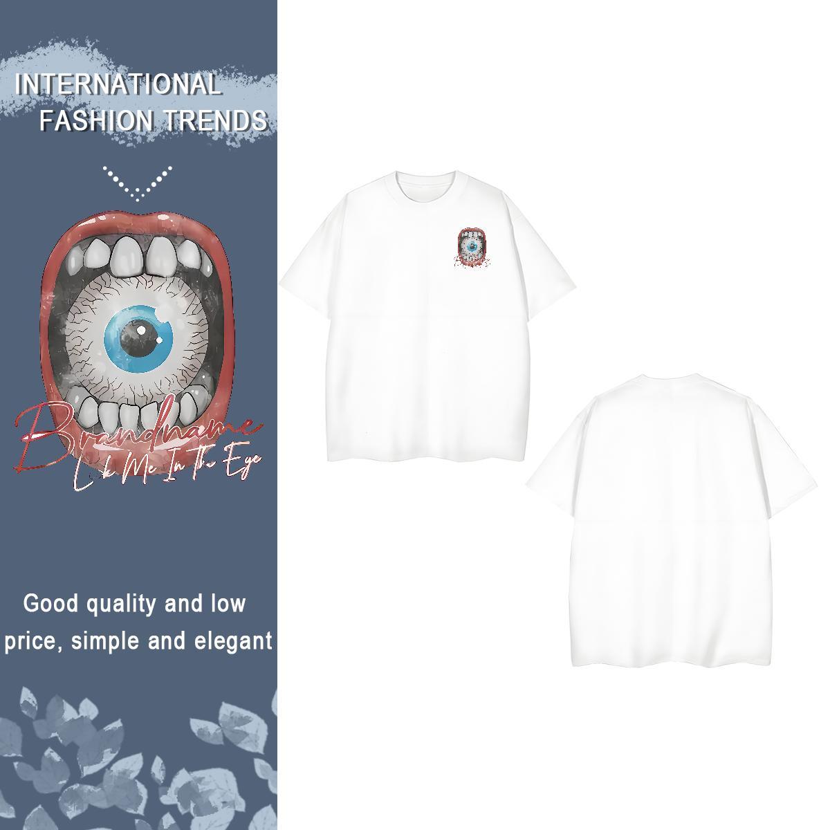 Brand eyeball T Shirts Men Casual Daily Wear Men Tshirts 230g 100% Cotton DIY Pure Cotton Customized Tees Shirts