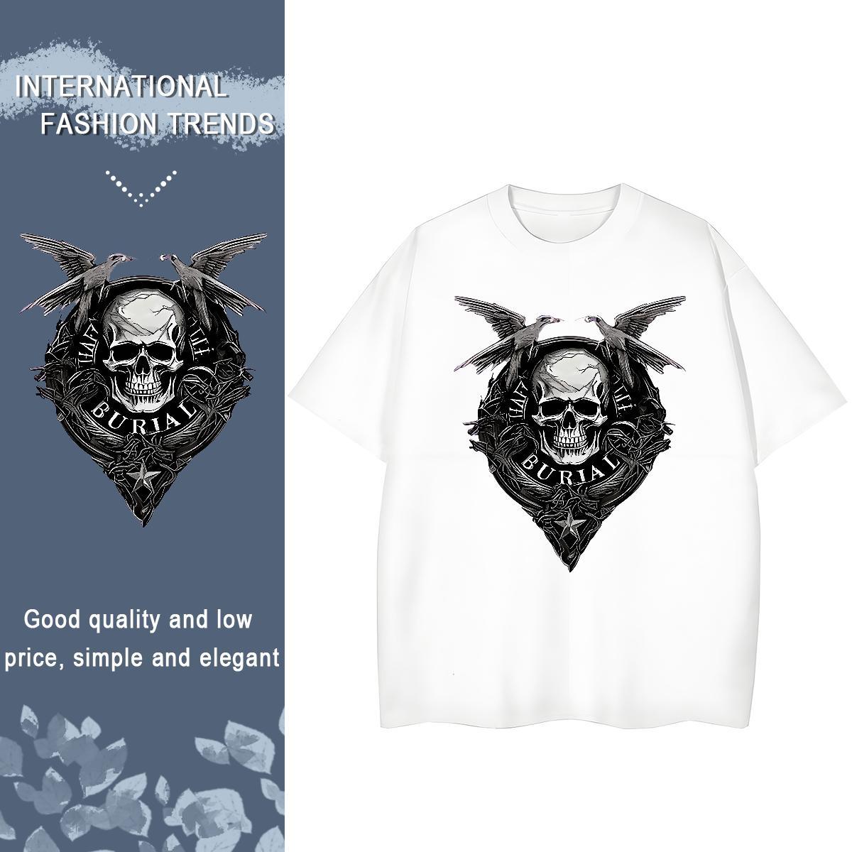 2024 Designer Womens T Shirts 100% Cotton 230g Breathable Daily Wear skull Lady T shirt Wholesale Oversized Top Shirts