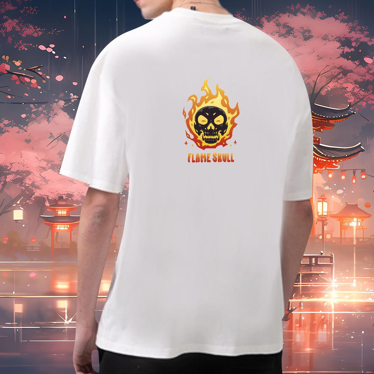 Designer Man T Shirts 100% Cotton 230g skull Spring Summer Customized Print Short Sleeve Soft Men Tees 2024 DIY Polos