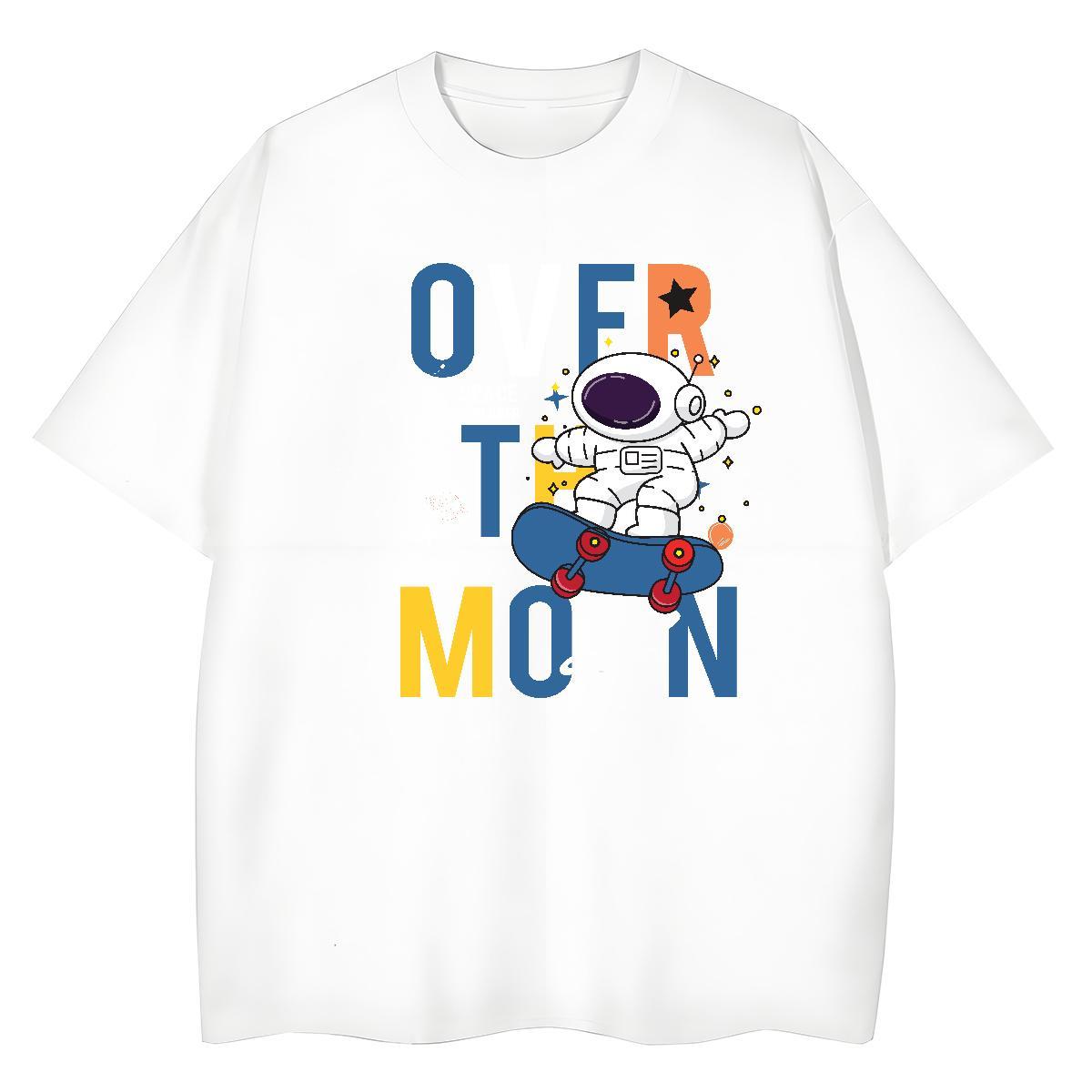 Nice Women Tshirts 230g 100% Cotton universe Outdoor T Shirt For Woman Round Neck Short Sleeve Plus Size Custom Clothes