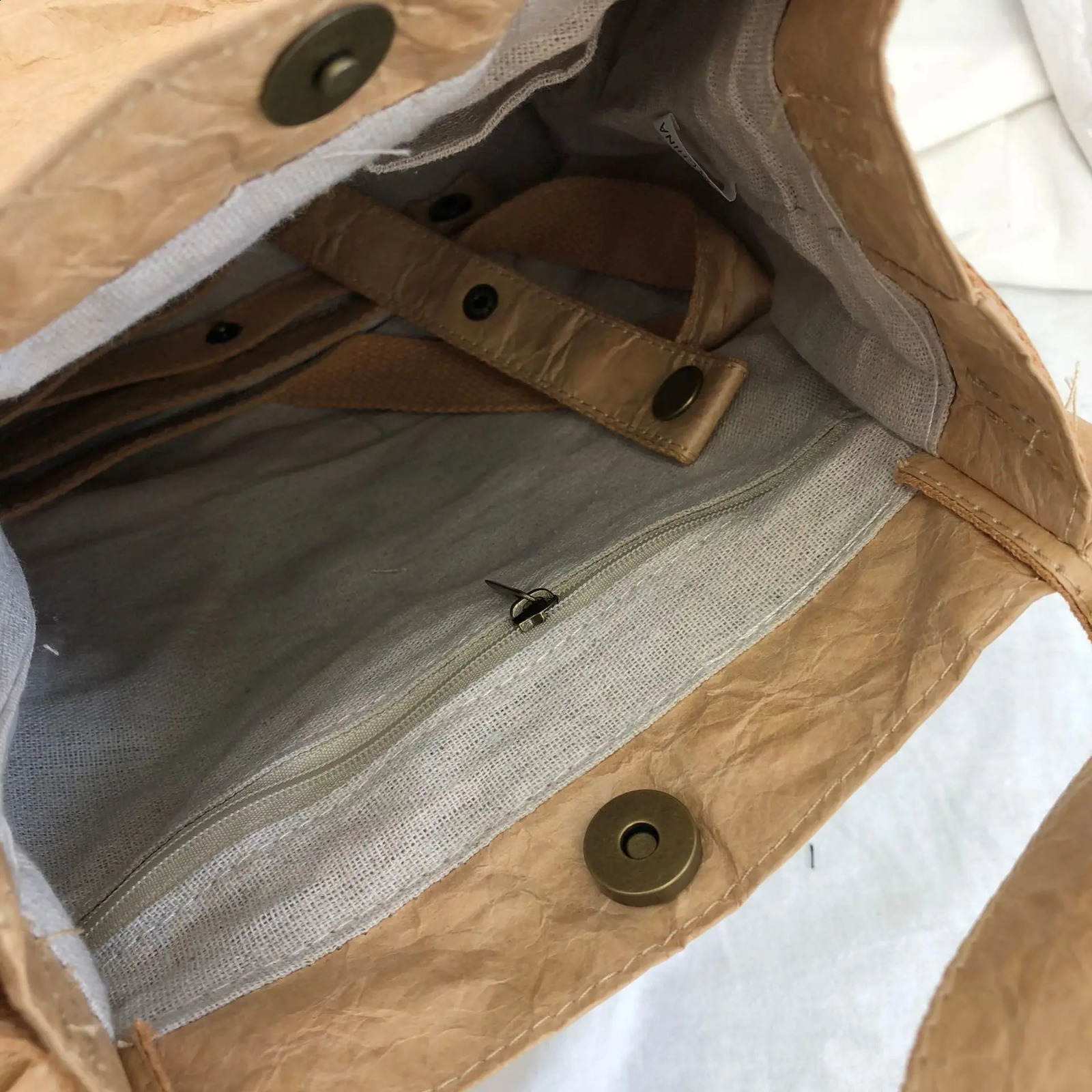 Casual Waterproof Kraft Paper Women Shoulder Bags Dupont Lady Handbags Vintage Crossbody Bag Female Big Shopper Purse 240821