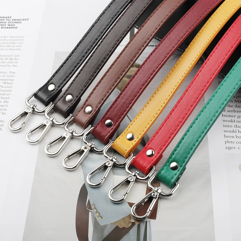 62cm Detachable Pu Leather Handle Replacement Bag Straps shoulder Bags Handbag Handles Bag Accessories Parts Silver Buckle 240821