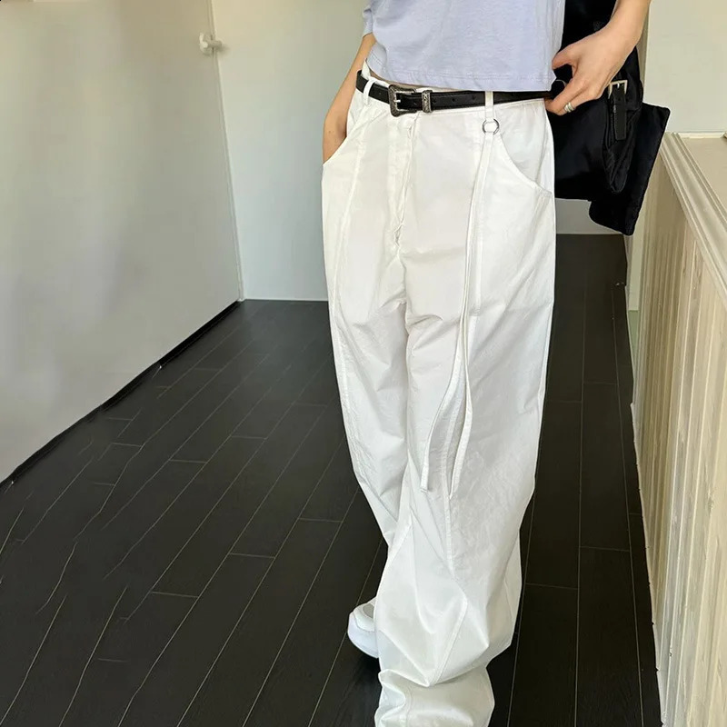 Low Waist Wide Leg Trousers Oversized Sweatpant Women Casual Korean Fashion Baggy Pants Y2k Streetwear Cargo Pant 240821