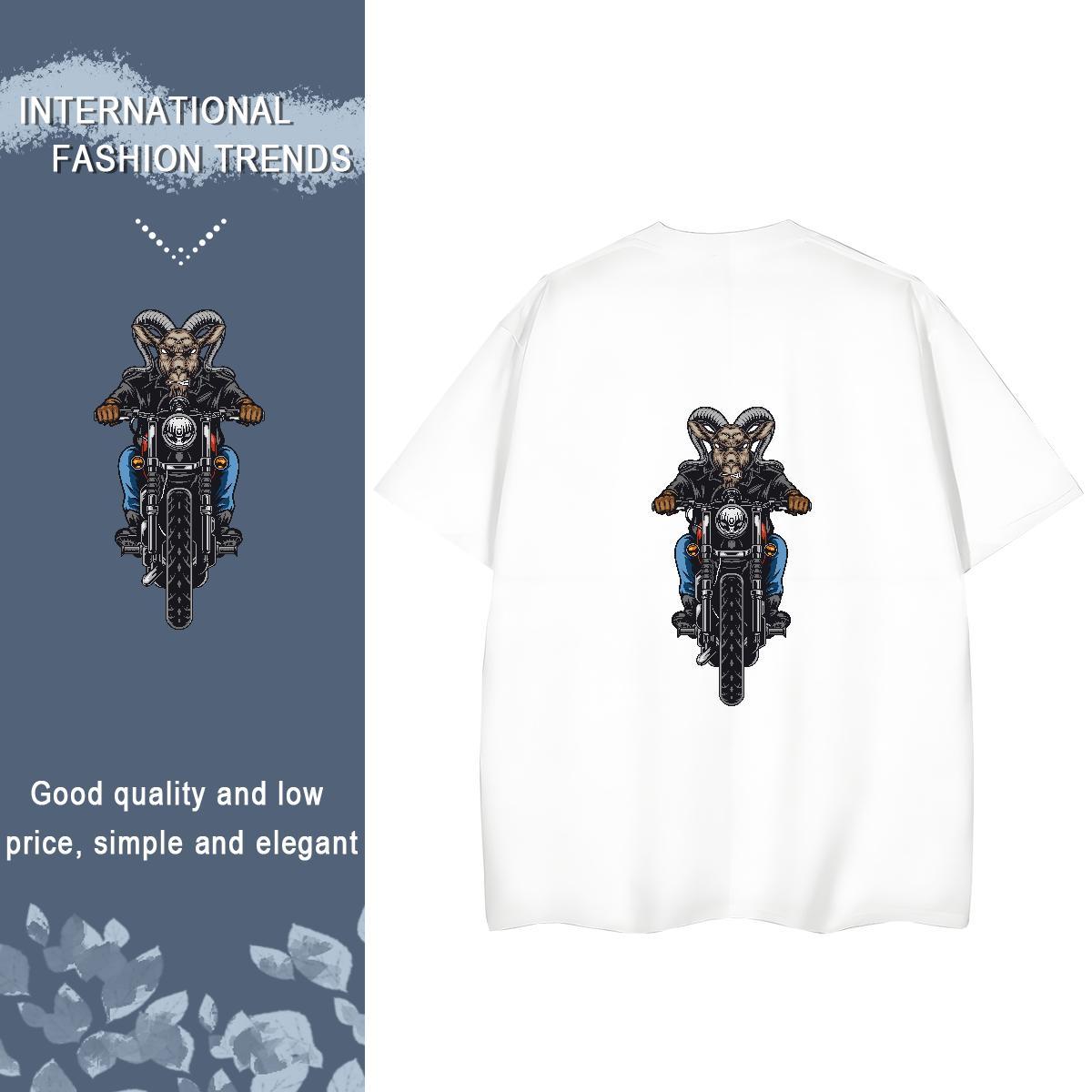 2024 T Shirts Women 230g 100% Cotton O-Neck Short Sleeve Casual Beach Motorcycle Womens Tshirts Brand Oversized Tee Shirt